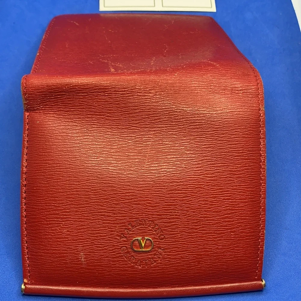 Valentino Garavani blood RED Leather‎ Long Bifold